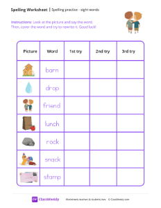 Spelling Practice & Sight Words