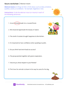 Abstract nouns
