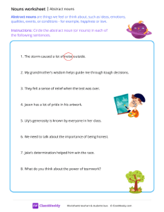 Abstract nouns