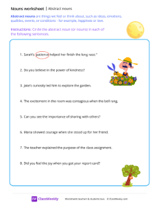 Abstract nouns