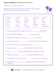 Identifying & Using Nouns
