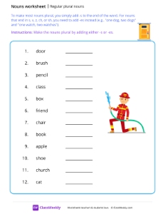 Regular plural nouns
