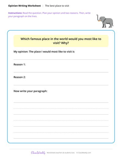 Opinion Paragraph - Diversity & World Cultures