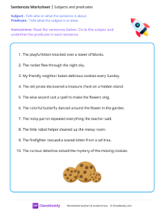 Subjects and predicates