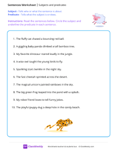 Subjects and predicates