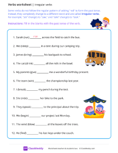 Irregular verbs