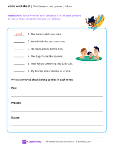 Verb tenses (past, present, future)
