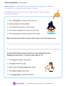 Action verbs