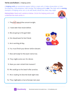 Helping verbs