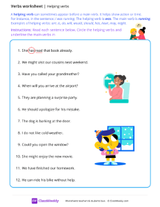 Helping verbs
