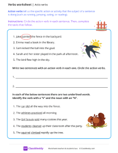 Action verbs