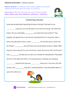 Relative adverbs