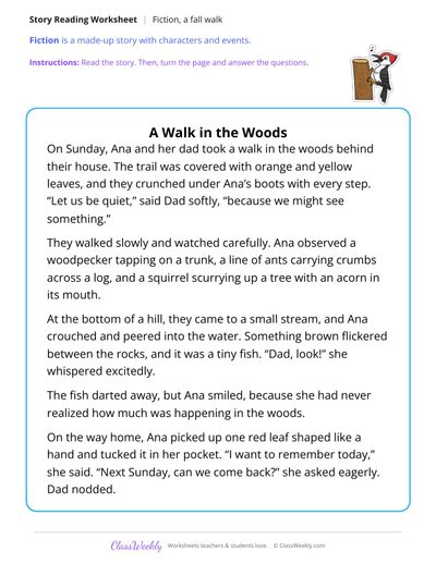 A Walk in the Woods (Fiction Passage)