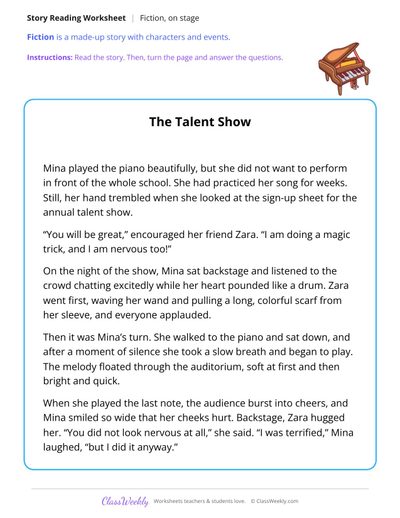 The Talent Show (Fiction Passage)