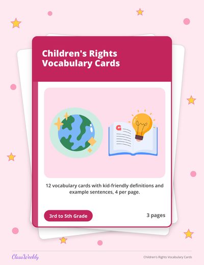 Children's Rights Vocabulary Cards