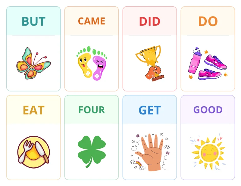 Kindergarten Dolch Sight Word Flashcards - Page 2