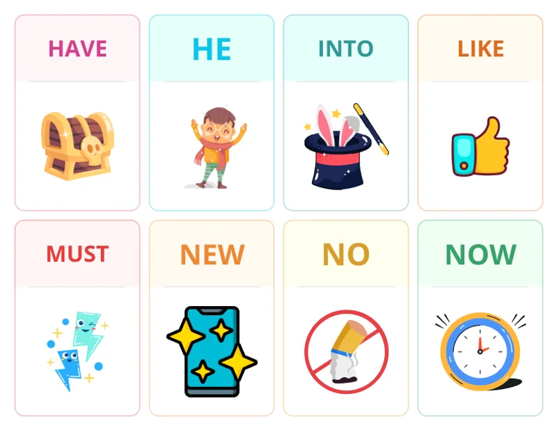 Kindergarten Dolch Sight Word Flashcards - Page 3