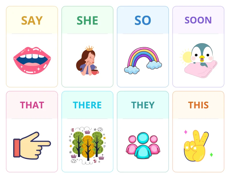 Kindergarten Dolch Sight Word Flashcards - Page 5