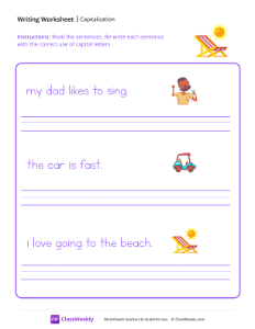 First Word Capitalization - Beach Chair