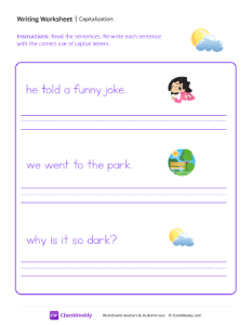 First Word Capitalization - Moon