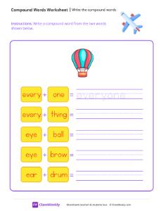 Write the compound words - Airplane