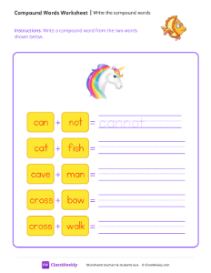 Write the compound words - Goldfish