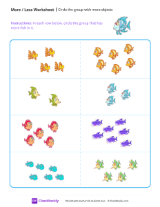 Circle the Group With More Objects Worksheets for 1st Grade | Free ...