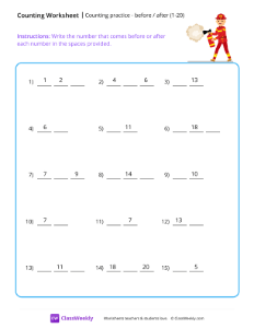What comes before or after (1-20) - Firefighter - Free Pre-K Math ...