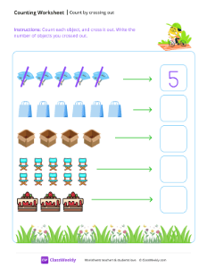 Count by crossing out - Bike - Free Printable Kindergarten Math ...