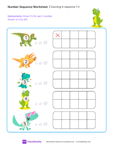 Counting in sequence 1-5 Worksheets for Pre-K | Free Printable PDFs ...