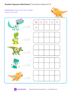 Counting in sequence 6-10 Worksheets | Pre-K Numbers & Counting ...