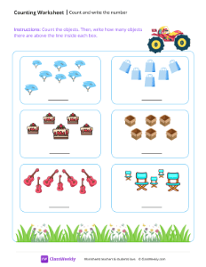Count and write the numbers Worksheets | Pre-K Numbers & Counting ...