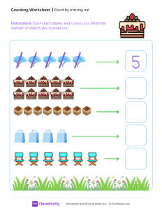 Cross out and count - Cake | Pre-K Math | ClassWeekly