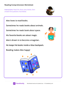 Book Magic (Level C Story) - Reading Comprehension - Free Pre-K Reading ...