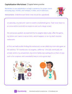 Capitalization Practice - Notebook Dude - Free Printable 3rd Grade ...